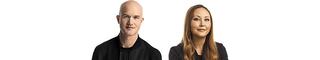 head shots of CEO and COO of Coinbase