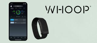 Mobile phone with WHOOP app and WHOOP smart wristband